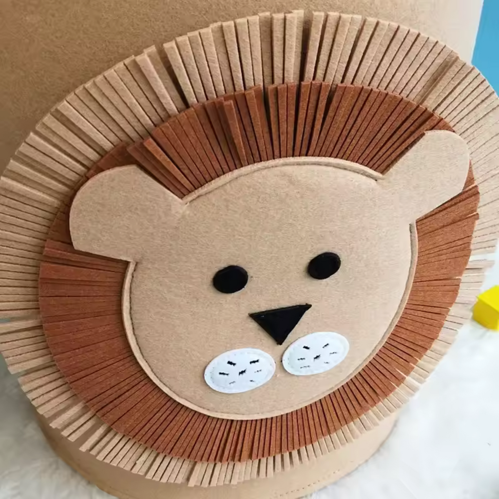 Cartoon Animal Storage Basket Large -Lion