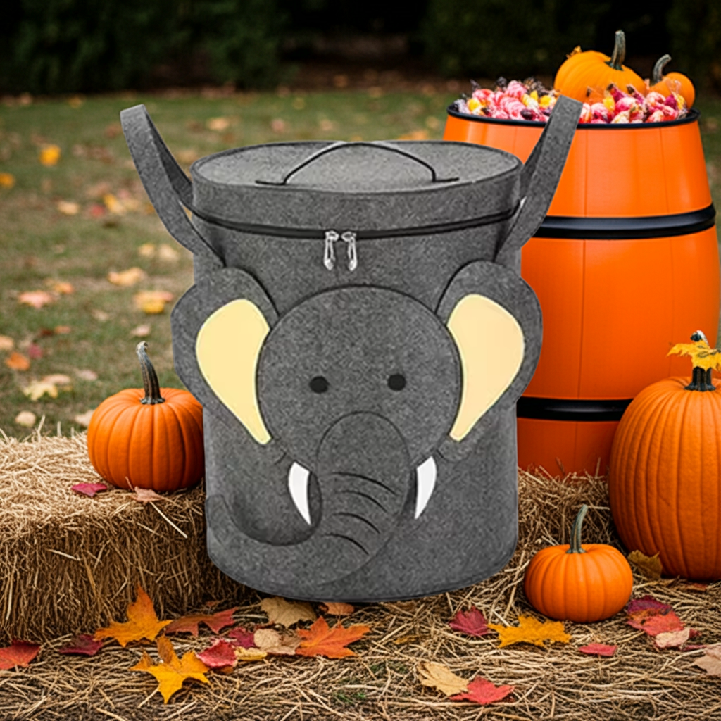Cartoon Animal Storage Basket Large - Elephant
